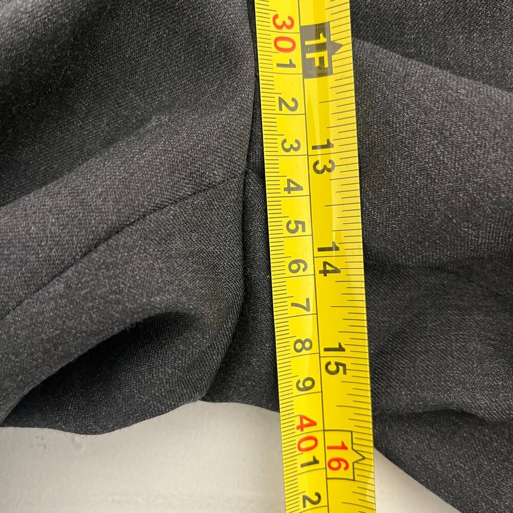 Joseph & Feiss Gold Mens 44 Gray Wool Dress Pants Pleated Front Cuffed Hem Comfy - Picture 8 of 11
